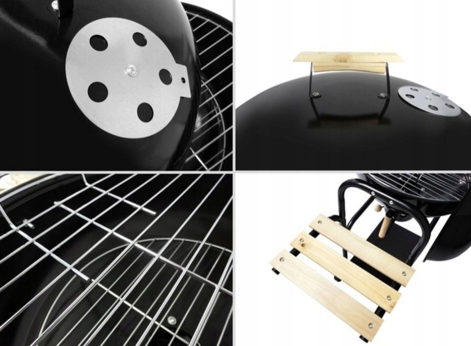 Nowy Grill kulisty Landmann 3 Półeczki Kółka