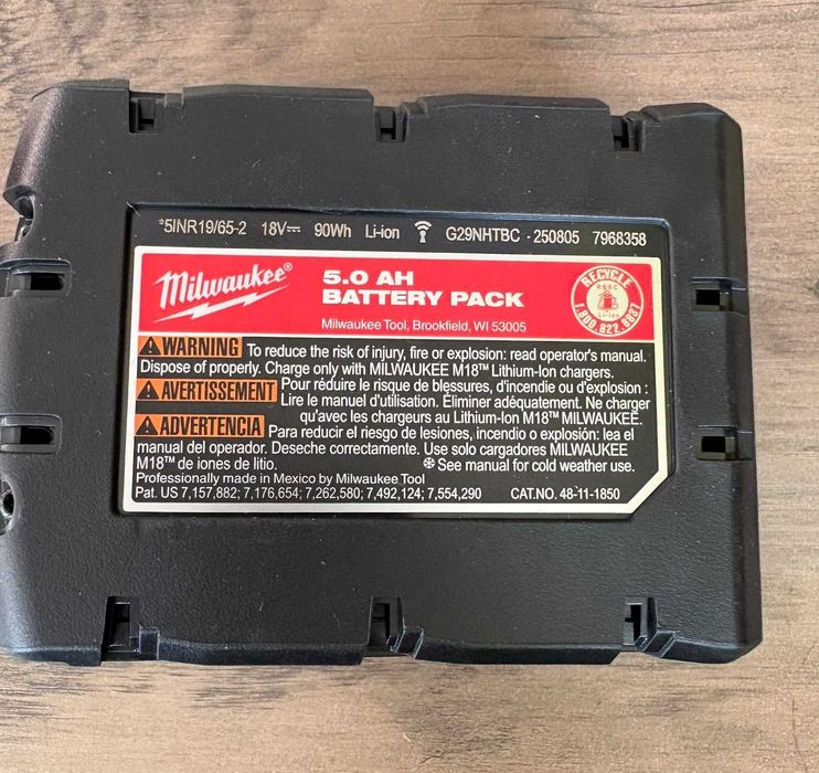 Milwaukee M18 5.0Ah REDLITHIUM XC5.0 48-11-1850 akumulator 18V NOWY USA