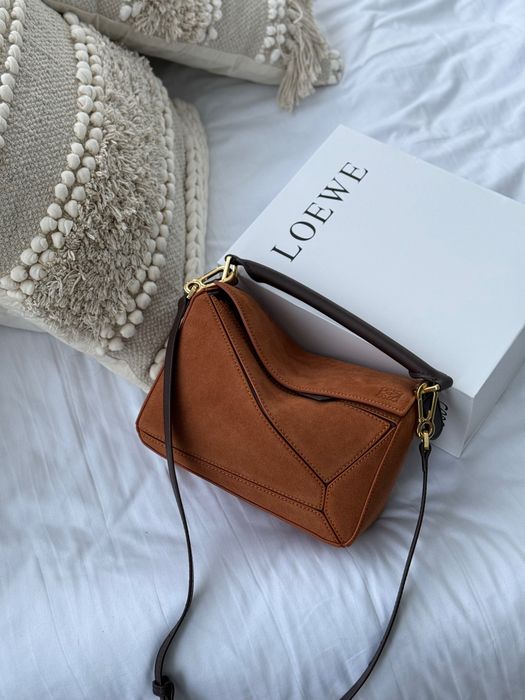 Сумка Loewe puzzle замшева
