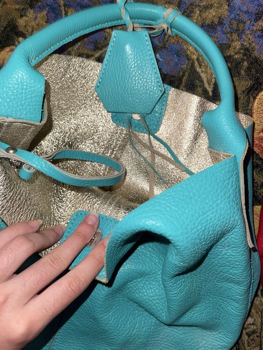 Бирюза сумка шкіра бренд