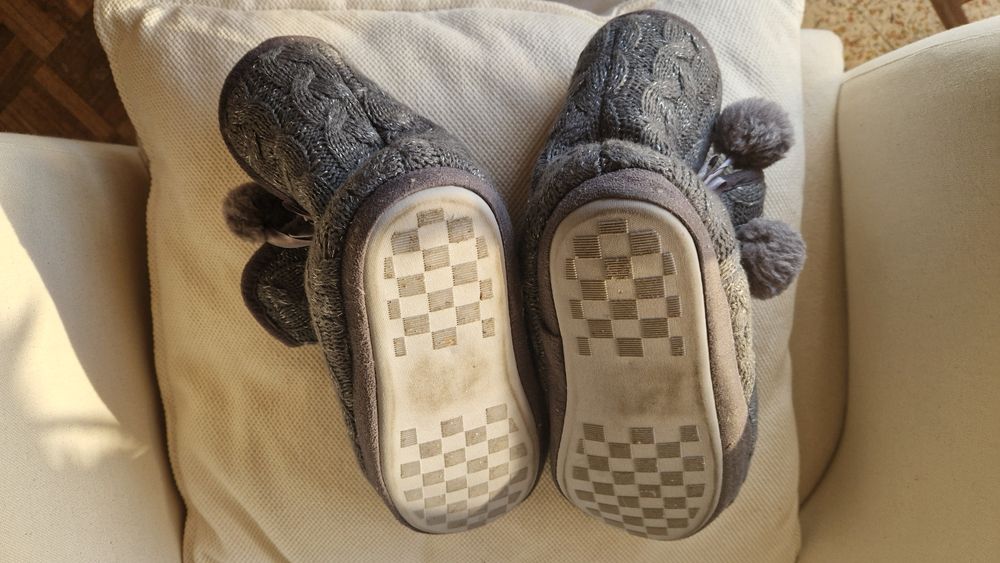 Bota pantufa de cor cinzenta 36-37