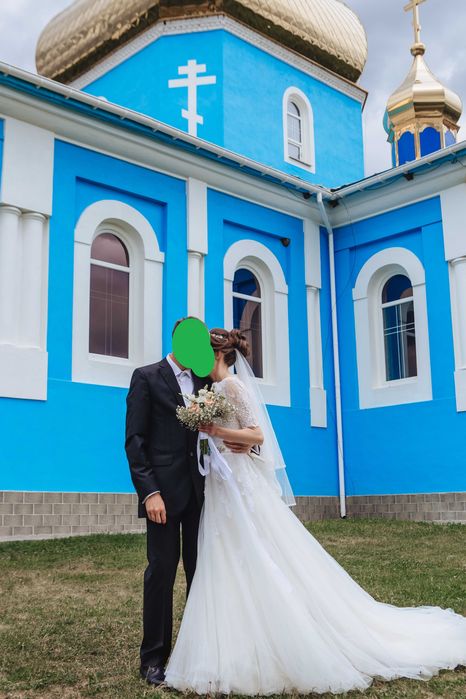 Весільна сукня платье свадебное айвори очень нежное