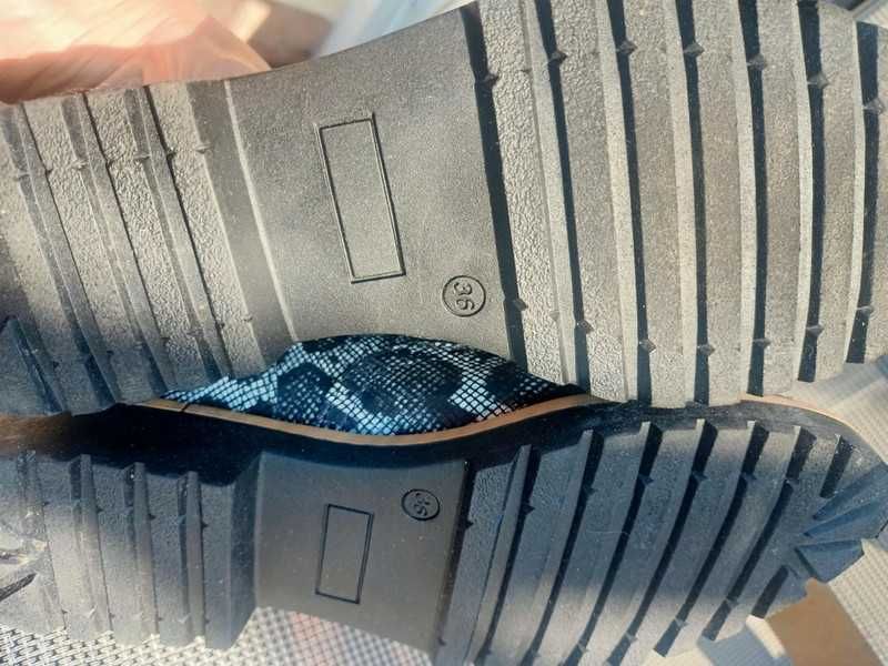 Półbuty mokasyny Oxfordki wężowe zapato rozmiar 36
