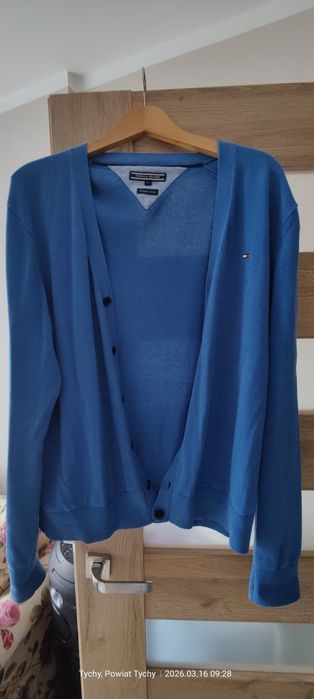 Markowy elegancki sweter męski Tommy Hilfiger