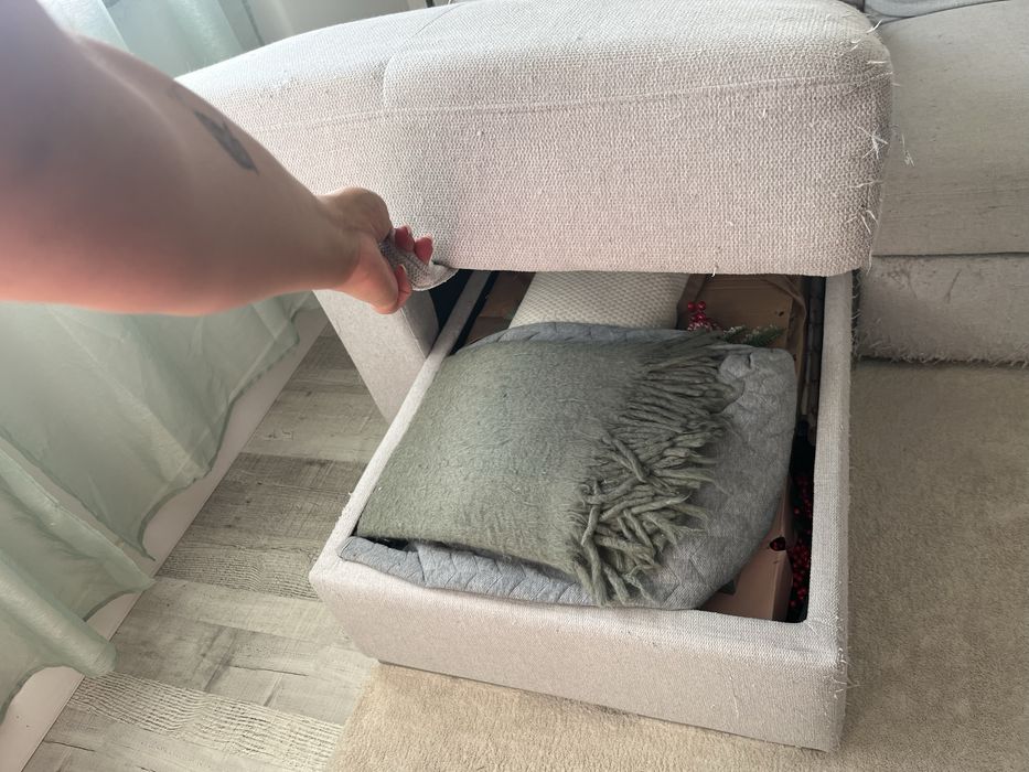 Sofá cama com chaise longue