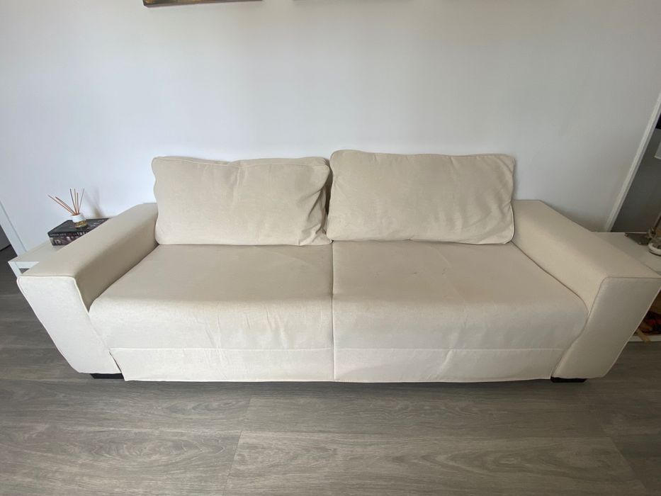 Vendo sofá 3 lugares - Bege/Linho (como novo)