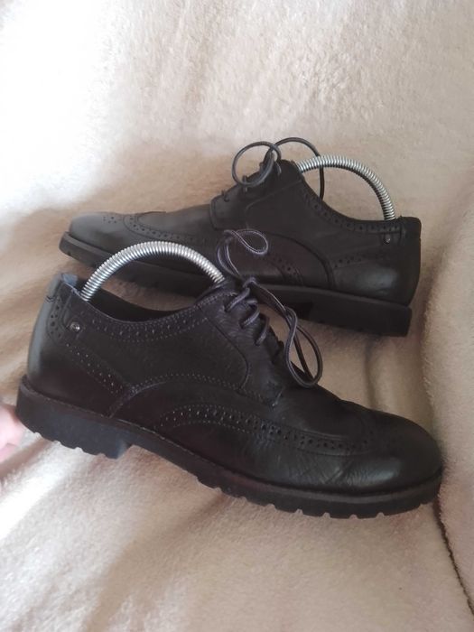 Skórzane buty męskie Rockport naturalna skóra stylowe na komunię ślub