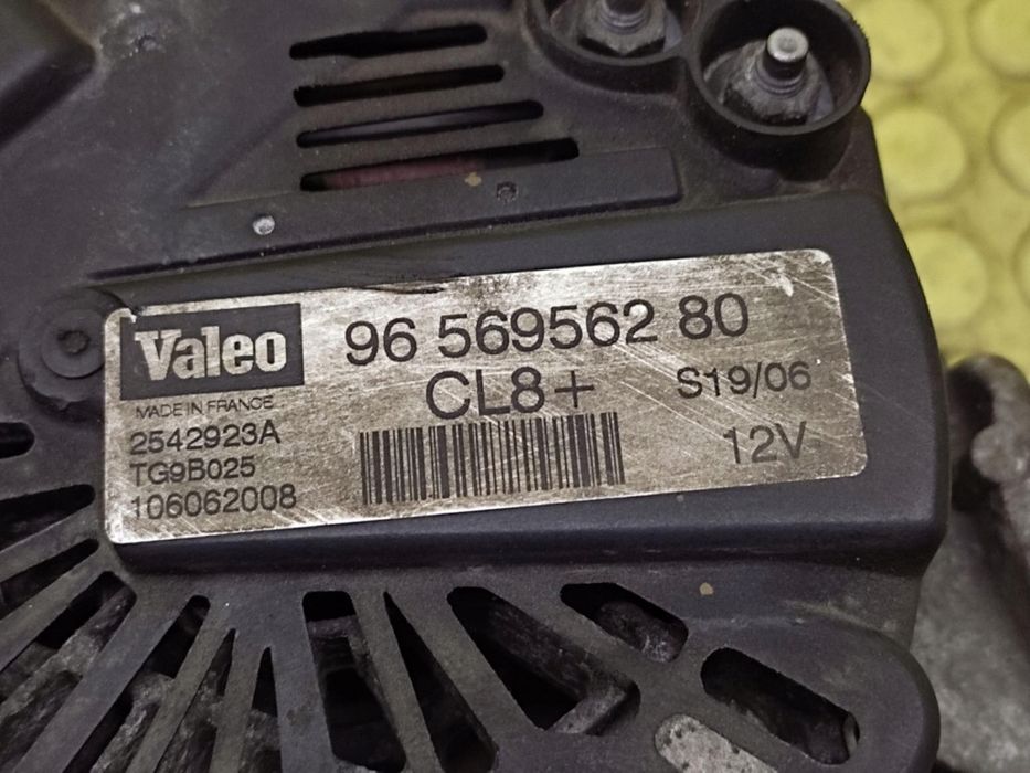 peugeot 206 1.6 alternator 9656956280