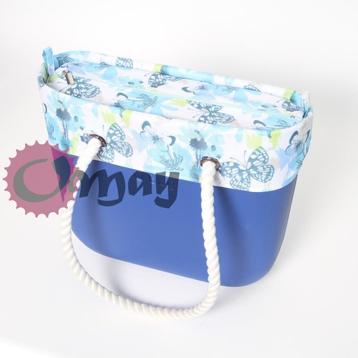 organizer do OBAG STANDARD +OPASKA kwiaty motyle błękit limonka OMAY
