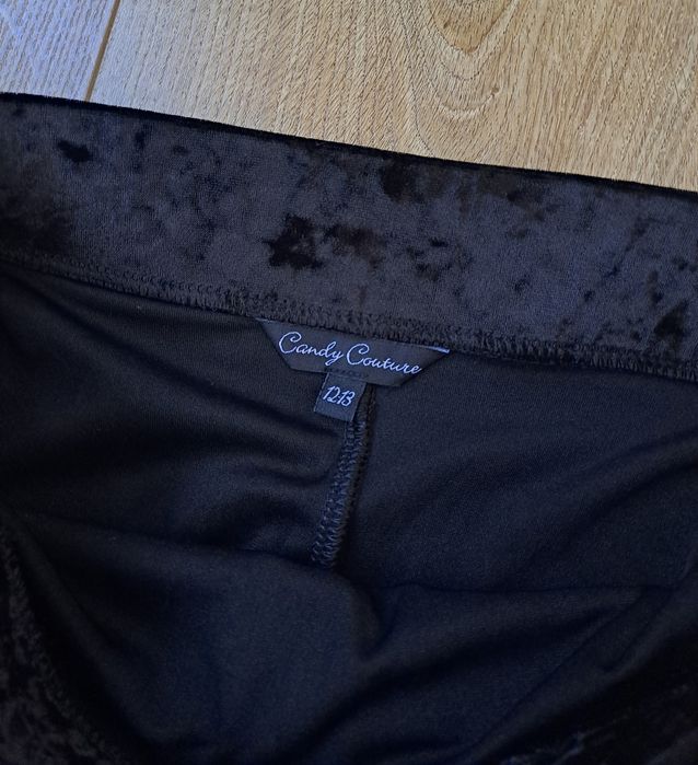 Черная нарядная бархатная юбка клеш 152/158 в школу