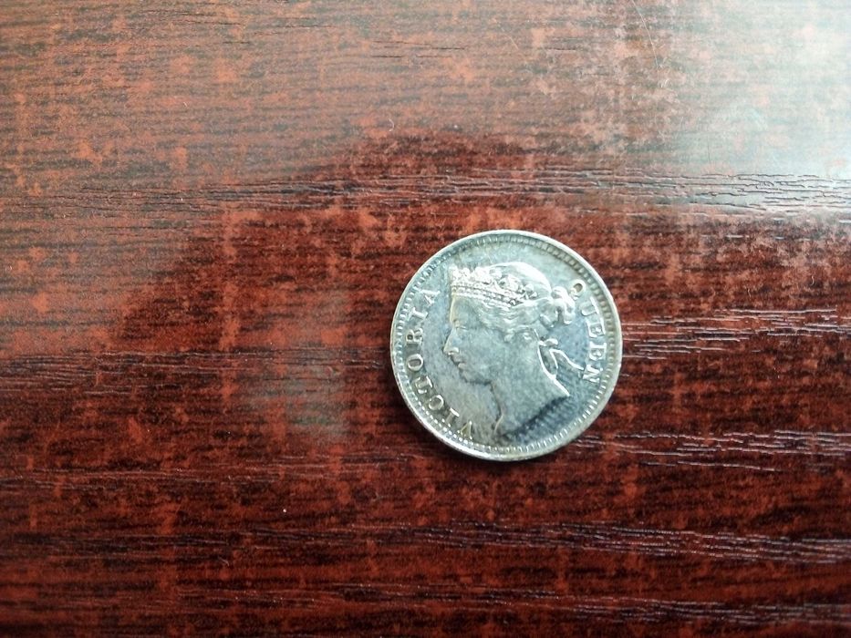 Moneta 5 centow Hong Kong 1895