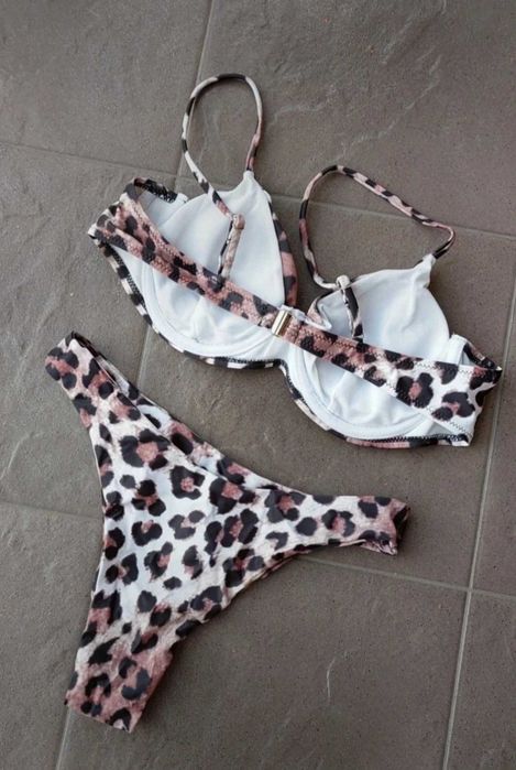 Nowy Strój kąpielowy bikini panterka , centki Push-up 38 M