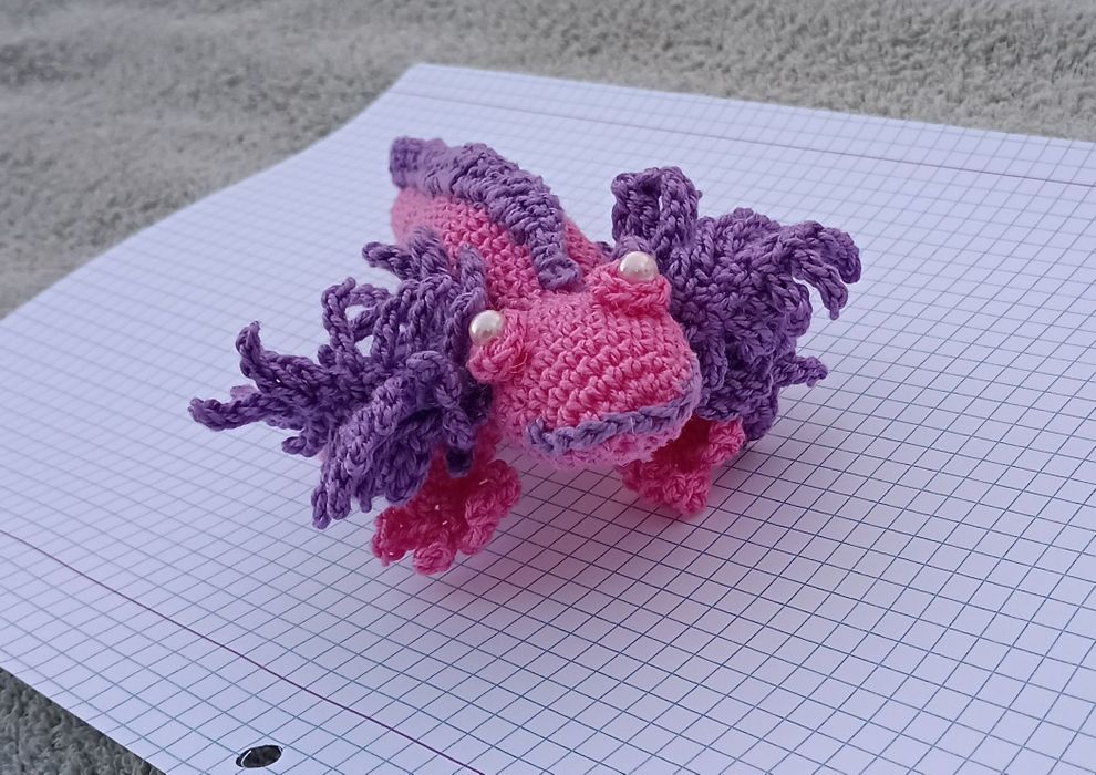 O axolote em crochê