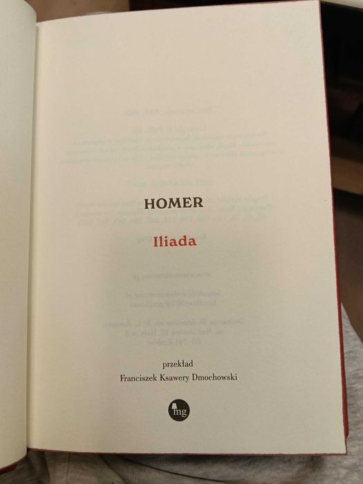 Iliada I Odyseja Homer oprawa skórzana