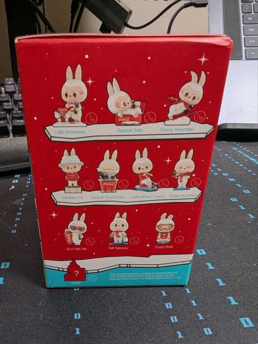 Oryginalne Pop Mart Monster Coca-cola  blindbox labudu  prezent swieta
