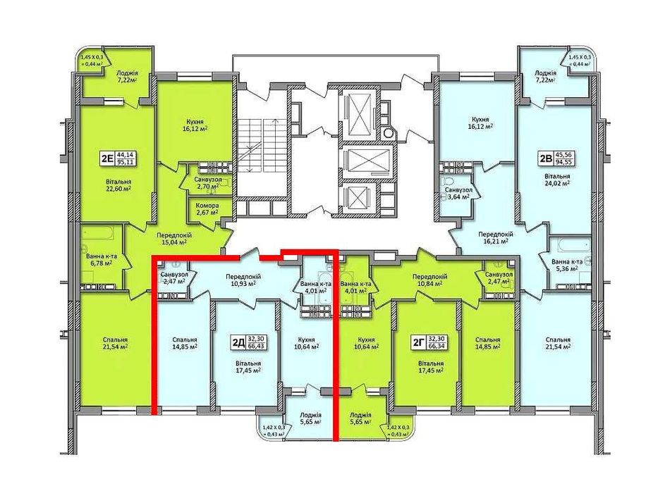2-к. 67 кв.м в ЖК Міністерський по вул. Кондратюка, 1. Без комісії.