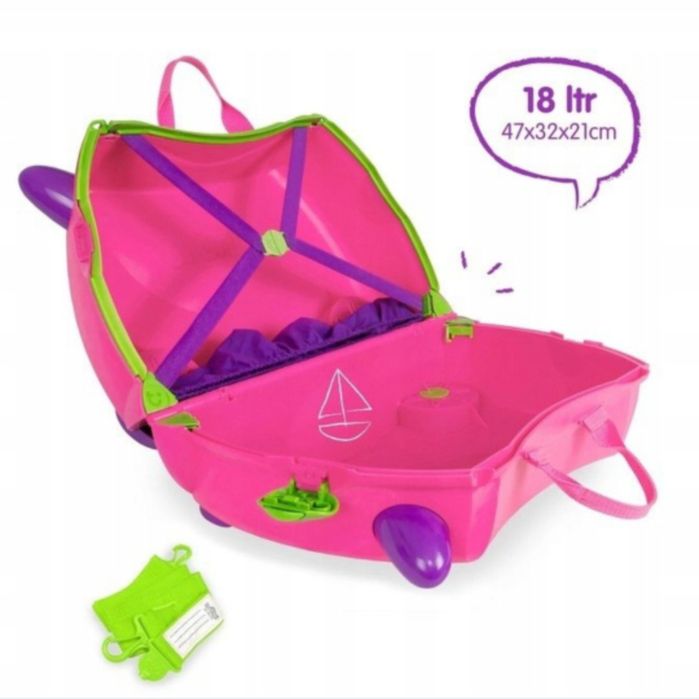 Różowa walizka Trunki