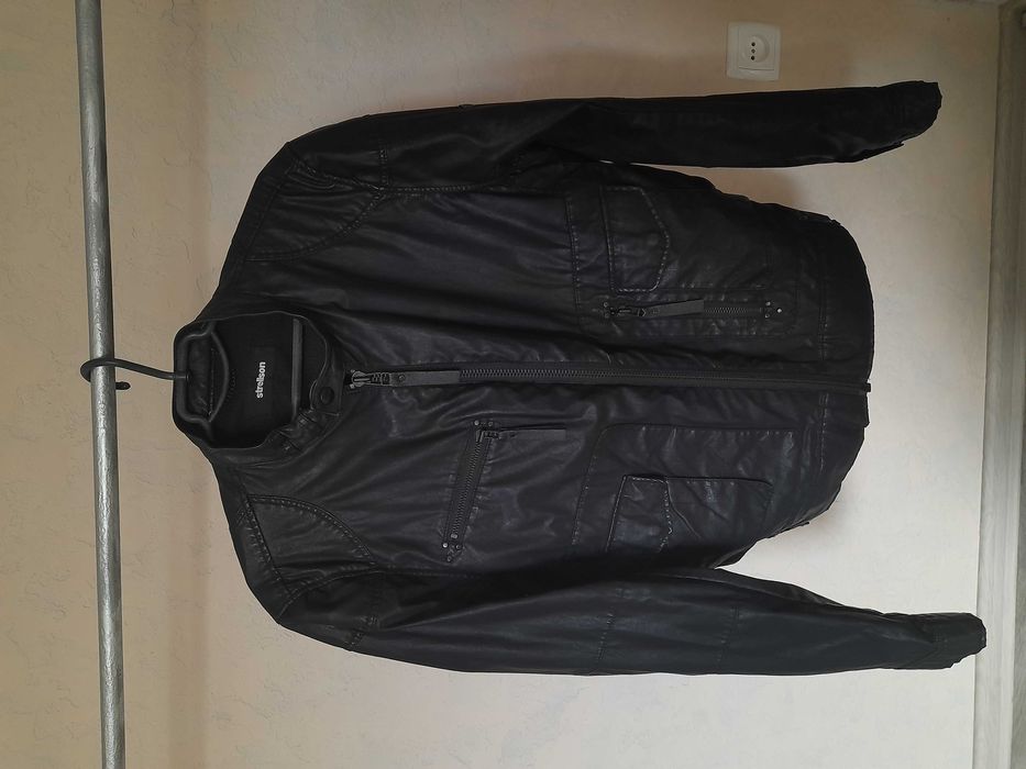 Оригинал STRELLSON куртка бомбер хлопок кожа