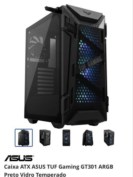Caixa ATX ASUS TUF Gaming GT301 ARGB Preto Vidro Temperado