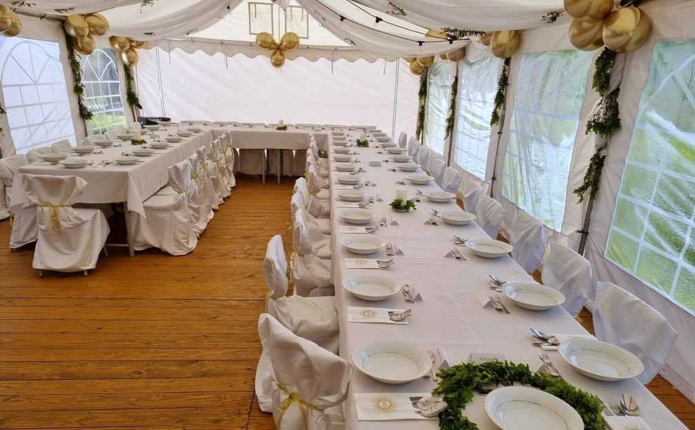 Wynajem Namiotów, stoły, krzesła, podłoga - Namioty na wesela, komunie