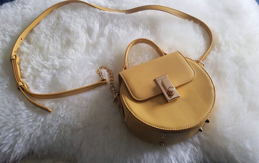 David Jones żółta musztardowa torebka