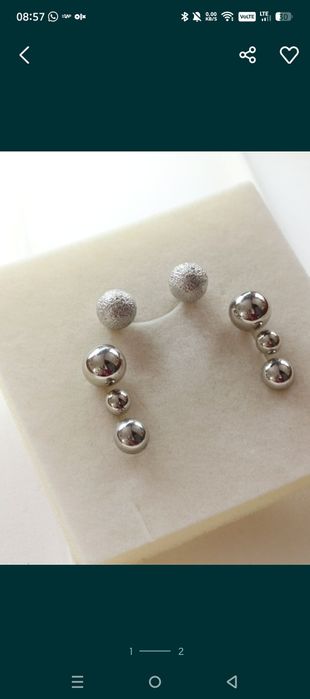 Nowe kolczyki sztyfty 925 zestaw