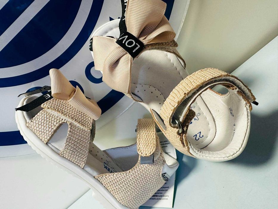 Bartek sandały skóra naturalna profilowane beż  22 - 26 wyprzedaż