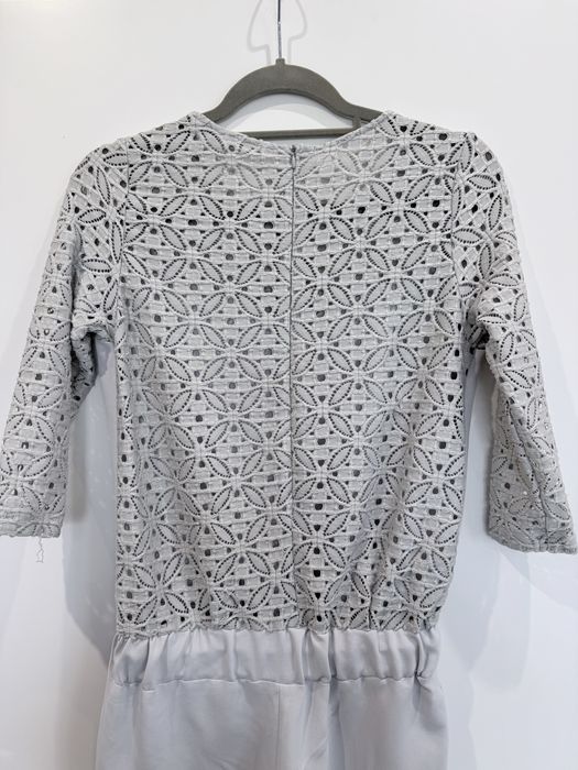 Kombinezon długi elegancki szary koronka Cocomore M/L