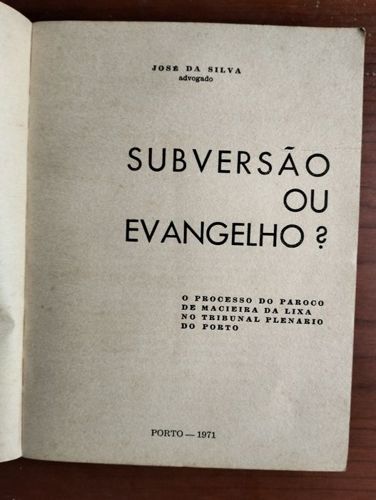 Livro Subversão ou Evangelho? - José da Silva