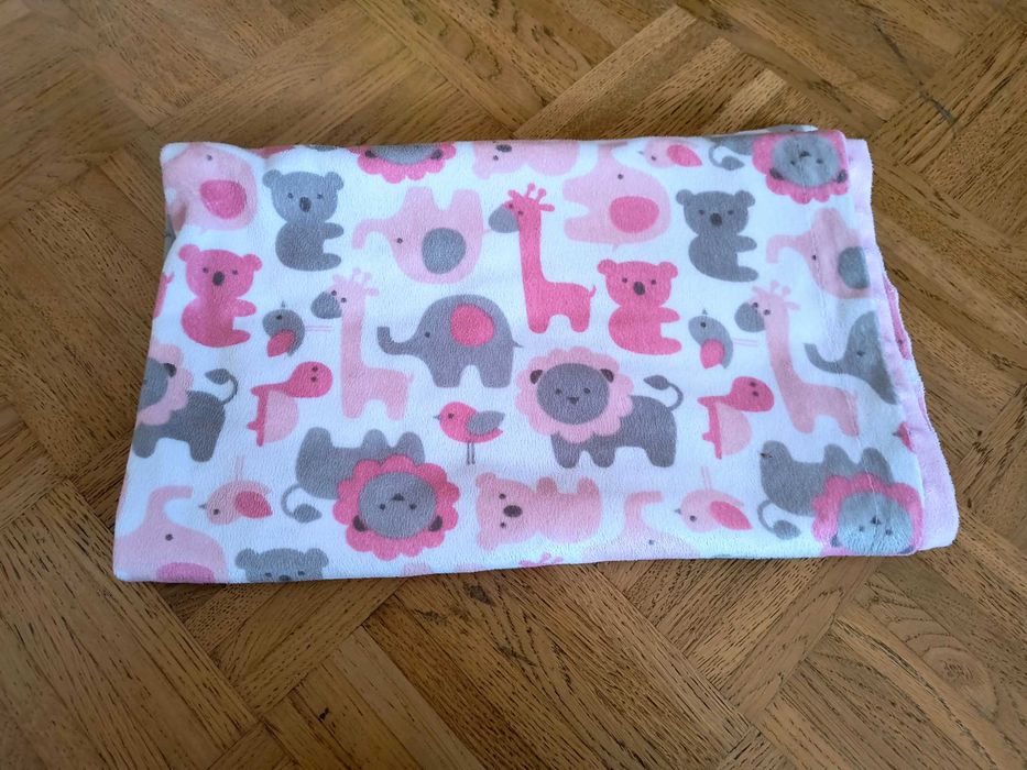 Kocyk niemowlęcy różowy