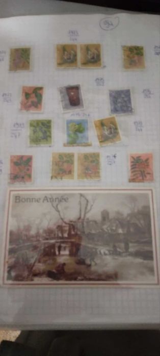 selos queen Elizabeth e outros postais antigos