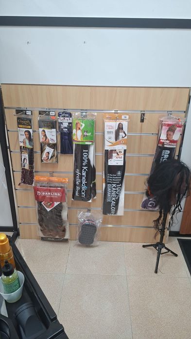 Painel de loja com ganchos