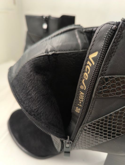 Botki czarne eleganckie marki Vices rozmiar 38