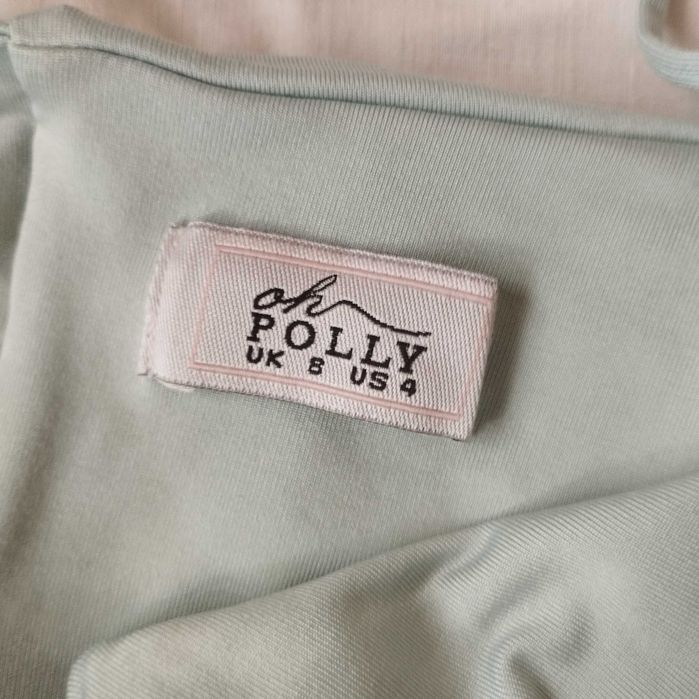 Сексі блакитна сукня з вирізом та зав'язками на шиї