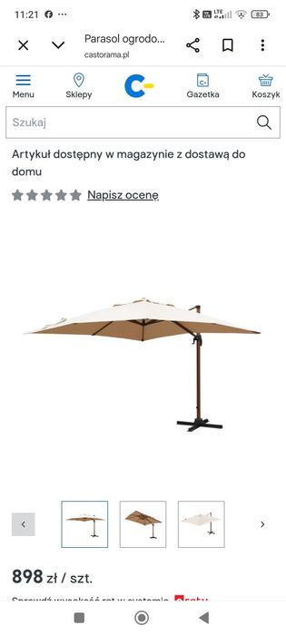 Parasol ogrodowy Naya 300×300