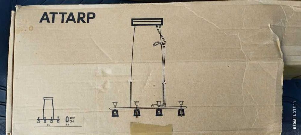 Унікальний підвісний світильник на цоколі G4 IKEA (600.756.72) новий