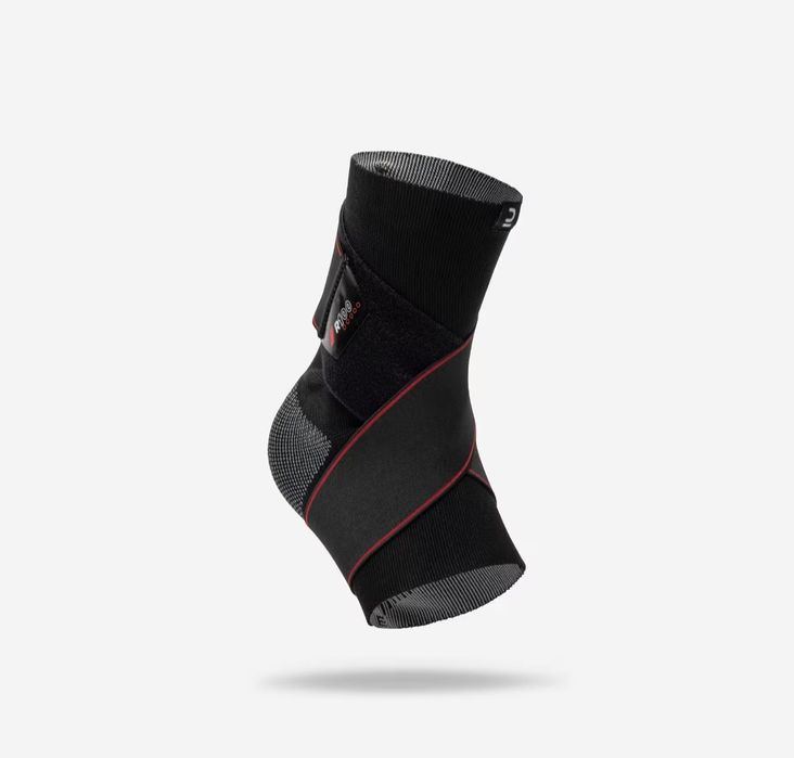 Tornozeleira de Suporte Ligamentar Esquerda/Direita Adulto R100 Preto