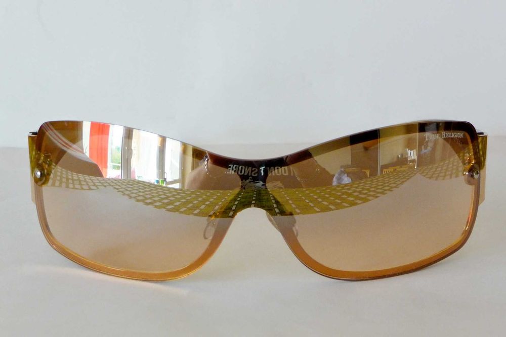 True Religion Sleek Shield Gold Sunglasses