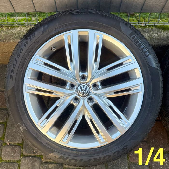 Zimowe 19 cali felgi koła VW Tiguan r-line oryginalne 5x112 ET43 7.5J