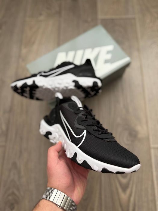 Кросівки Кроссовки Nike React Vision White Black WaterProof Белый Чёрный Білий Чорний Кросовки демісезон