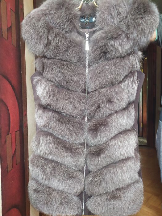 Жилетка натуральный песец