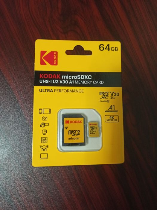 Карта пам'яті 64Гб Kodak,microSD 64ГБ, microSDXC