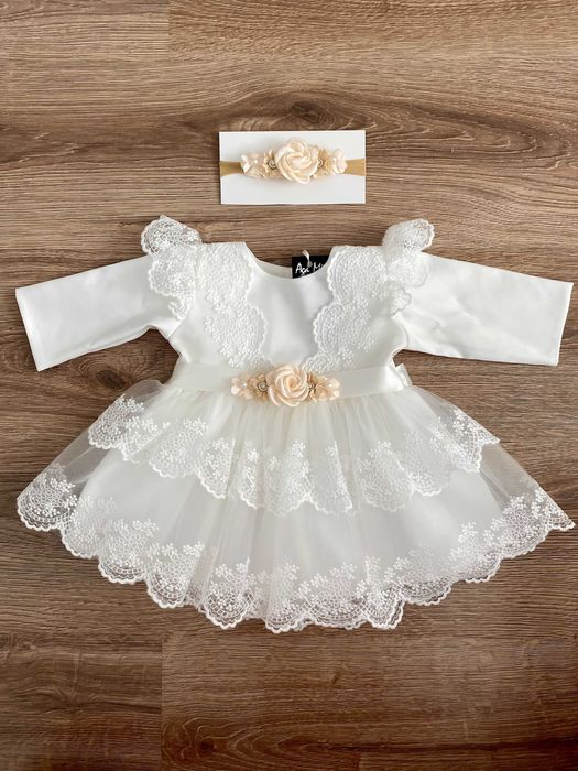 NOWA koronkowa piękna sukienka do chrztu