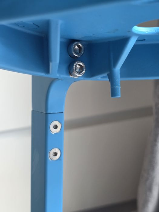 Krzesła metalowe ikea niebieskie 2szt