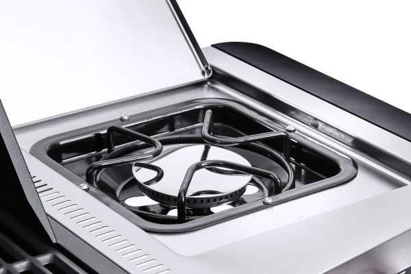 Grill Gazowy Ogrodowy ŻELIWNY Ruszt Nierdzewny Hamson 13,2kW 3+1 Mocny