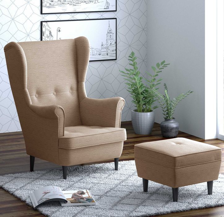 PROMOCJA! Fotel USZAK LEO duży i wygodny w skandynawskim stylu