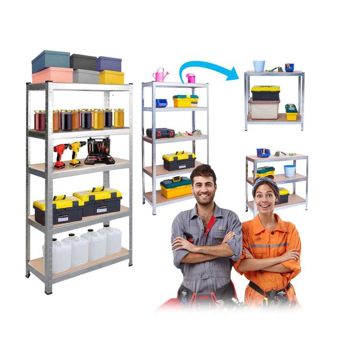 (Trzeci -50%+Darmowa Wysyłka) SOLIDNY Regał Magazynowy 180x90x40cm