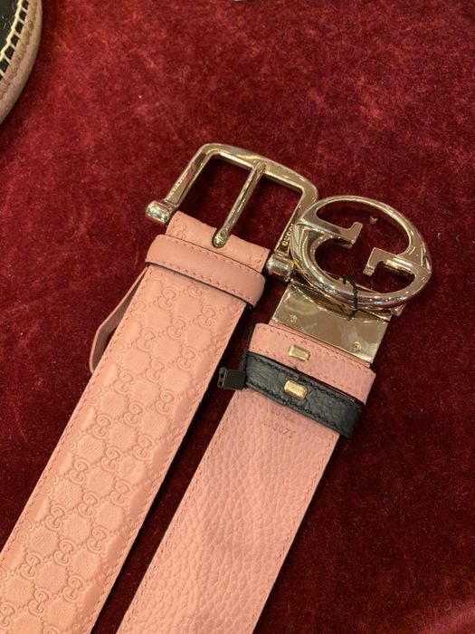 Ремень Gucci кожа натуральная двусторонний