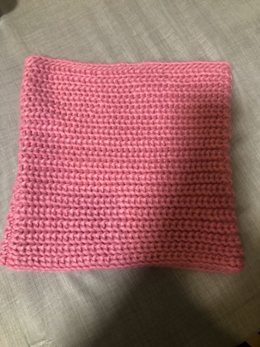 Яркий вязаный снуд, шарф-хомут