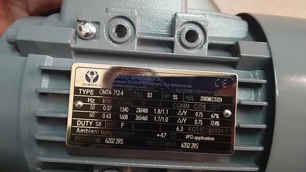 Nowy silnik elektryczny 0.37Kw OMT4-712-4
